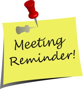 Post-it with the text: "Meeting Reminder"